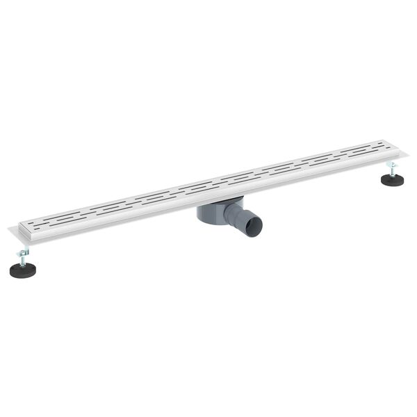 vidaXL Scarico doccia con copertura in vetro e sifone a 360&deg; 100 cm