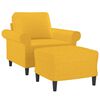 vidaXL Poltrona con Poggiapiedi Giallo Chiaro 60 cm in Tessuto