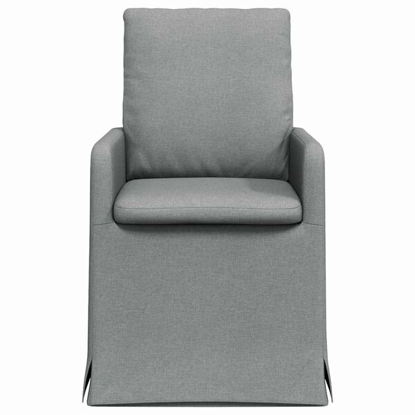 vidaXL Sedie da pranzo 2 pcs Grigio chiaro 57 x 67 x 98 cm Tessuto