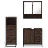 vidaXL Set Mobili da Bagno 3 pz Rovere Marrone in Legno Multistrato