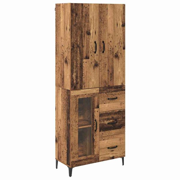 vidaXL Credenza Legno vecchio 69,5 x 34 x 180 cm Legno multistrato
