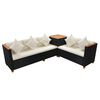 vidaXL Set Divani da Giardino 7 pz con Cuscini in Polyrattan Nero