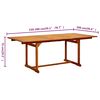 vidaXL Tavolo da Pranzo per Esterni (150-200)x100x75cm Massello Acacia