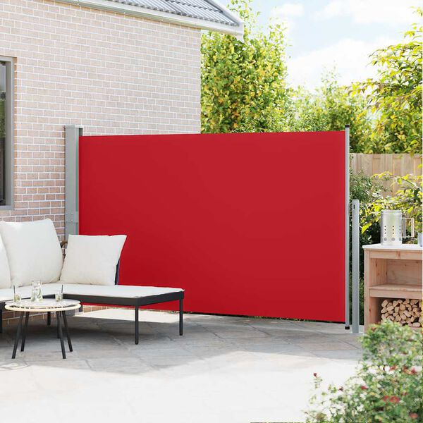 vidaXL Tenda Laterale Retrattile per Patio 170x300 cm Rosso