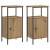 vidaXL Comodini 2pz Rovere Artigianale 41x31x80cm in Legno Multistrato