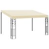 vidaXL Gazebo a Parete 4x3x2,5 m Crema