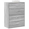 vidaXL Armadi con 2 Cassetti 2 pz Grigio Sonoma 60x31x40 cm Truciolato