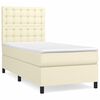 vidaXL Giroletto a Molle con Materasso Crema 90x190 cm in Similpelle