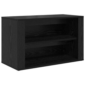 vidaXL Scarpiera 75 x 35 x 45 cm Legno ingegnerizzato Rovere nero