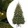 vidaXL Albero di Natale artificiale Verde 210 cm PVC e Metallo