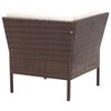 vidaXL Set Divani da Giardino 6 pz con Cuscini in Polyrattan Marrone
