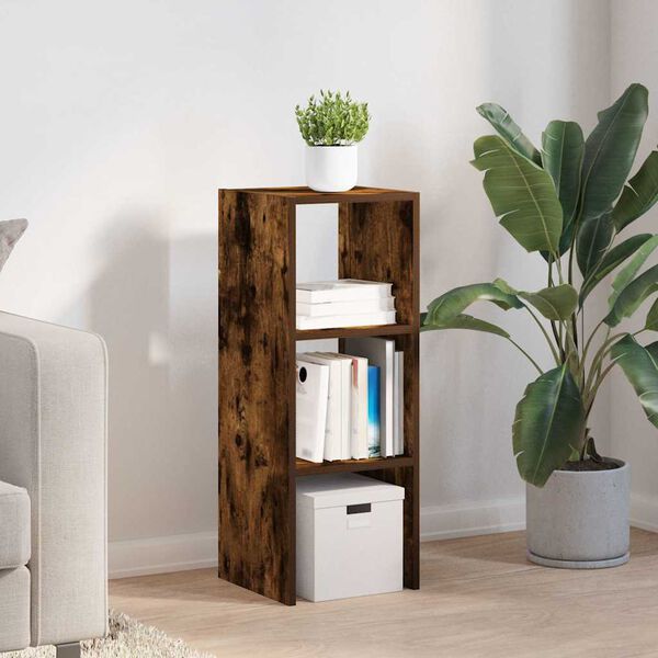 vidaXL Libreria Impilabili Rovere Fumo 30x30x80 cm Legno Multistrato