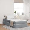 vidaXL Letto con contenitore e materasso Grigio chiaro 100 x 200 cm