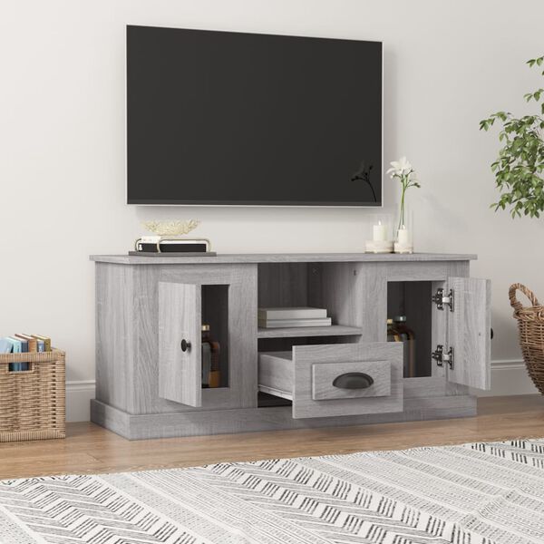 vidaXL Mobile TV Grigio Sonoma 100x35,5x45 cm in Legno Multistrato