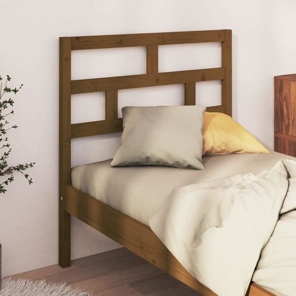vidaXL Testiera per Letto ambra 96x4x100 cm in Legno Massello di Pino