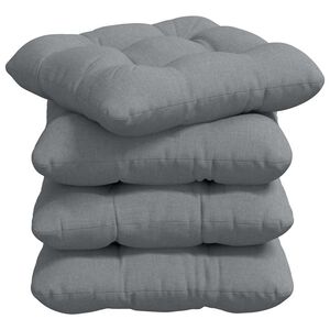 vidaXL Cuscini per Seduta 4 pz Tessuto Grigio Chiaro 40 x 40 x 12 cm