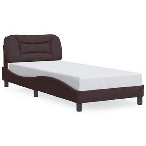vidaXL Giroletto senza Materasso Hvar Marrone Scuro 80x200 cm Tessuto