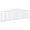 vidaXL Cesti Gabbioni ad Arco 3 pz 400x30x100/120 cm Ferro Zincato