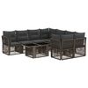 vidaXL Set Divano da Giardino 9 pz Grigio polyrattan