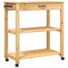 vidaXL Carrello da Cucina MONZA 84x40x88,5 cm Ambra Cera