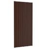 vidaXL Pannello per tetto 12 pz Marrone 100 x 45 cm Acciaio zincato