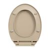 vidaXL Tavoletta WC a Chiusura Ammortizzata Beige Ovale