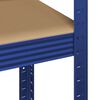 vidaXL Mensole Portaoggetti 5 Strati 2pz Blu Acciaio Legno Multistrato