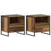 vidaXL Comodino 2 pz Legno vecchio 50 x 39,5 x 50 cm