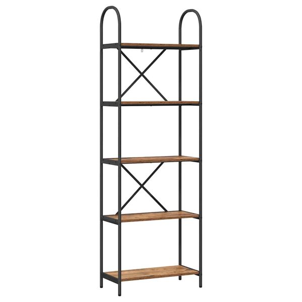 vidaXL Libreria Legno vecchio 60 x 30 x 183 cm Legno multistrato