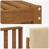 vidaXL Set divani 7 pcs Naturale e Beige Legno di Acacia Massello