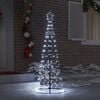 vidaXL Albero di Natale LED con 390 LED Bianco freddo 250 cm Ferro