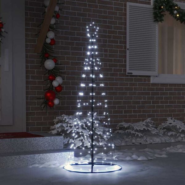 vidaXL Albero di Natale LED con 390 LED Bianco freddo 250 cm Ferro