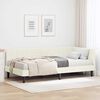 vidaXL Struttura Letto Angolare con Materasso Crema 90 x 190 cm