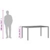 vidaXL Tavolo Giardino Piano Legno Acacia Grigio 150x90x75 Polyrattan