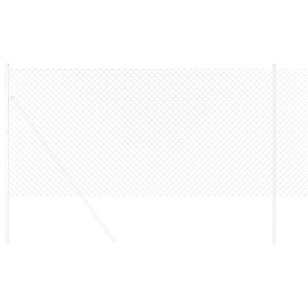 vidaXL Recinzione a rete metallica Argento 10 x 1,2 m Acciaio zincato