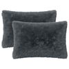 vidaXL Cuscino con cuscino HEERLEN 2 pz Antracite Fleece PV