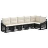 vidaXL Set Divano da Giardino 6 pz Nero polyrattan