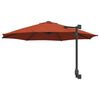 vidaXL Ombrello da giardino Rosso e Nero 248 x 248 x 148 cm