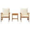 vidaXL Set Divano da Giardino 3 pcs Marrone legno massello di acacia