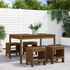 vidaXL Set da Pranzo da Giardino 5 pz ambra in Legno Massello di Pino