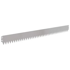 vidaXL Bordura per Prato 10 pz 103 x 10 cm Stainless Steel Argento