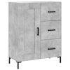 vidaXL Credenza Grigio Cemento 69,5x34x180 cm in Legno Multistrato