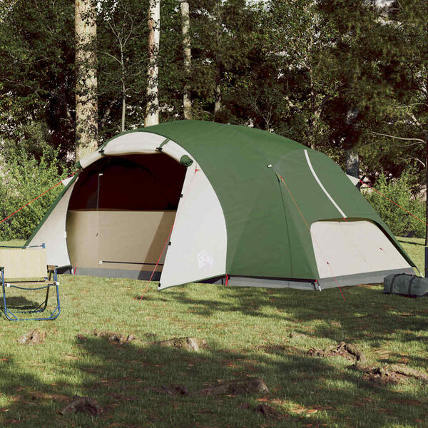 vidaXL Tenda da Campeggio Crossvent per 8 Persone Verde Impermeabile