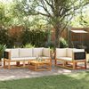 vidaXL Set di divani da giardino 6 pezzi con cuscini in legno di acacia e rattan