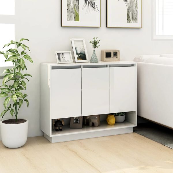 vidaXL Credenza Bianca 97x31x75 cm in Truciolato