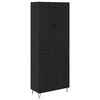 vidaXL Credenza 2 pz Rovere Nero 69,5 x 34 x 180 cm