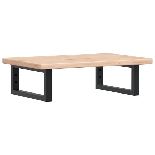 vidaXL Ripiano a Parete per Lavabo in Acciaio e Massello di Rovere