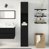 vidaXL Mobile da Bagno Rovere Nero 32x25,5x190 cm in Legno Multistrato
