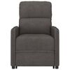 vidaXL Poltrona Alzapersona Massaggio Grigio Scuro Tessuto Microfibra
