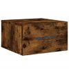 vidaXL Comodino a Muro Rovere Fumo 35x35x20 cm